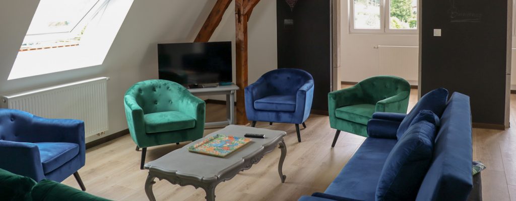 Salon de l'appartement du Bas